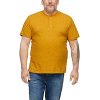 S.Oliver Flammgarn-Shirt mit Knopfleiste T-Shirts gelb Herren 