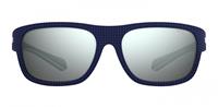 Polaroid Sonnenbrille 7022/spjp/ex Herrenblau Mit Silbernen Gläsern