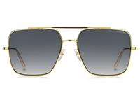 Marc Jacobs zonnebril heren rechthoekig dubbele brug goud/donkergrijs