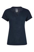 Mountain Warehouse Skye Damen-Slub-T-Shirt - Marineblau