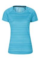 Mountain Warehouse Endurance Damen T-Shirt - Gestreift - Blau
