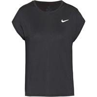 Nike nike court victory tennisshirt zwart dames