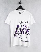 Newera LA Lakers Oil Slick Logo Infill White T-Shirt