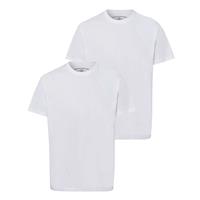 Roadsign T-Shirt Basic Rundhals (2-er Pack) mit toniger Stickerei T-Shirts weiß Herren 