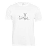 Cotton Prime Leuchtturm T-Shirt - Moin T-Shirts weiß Herren 