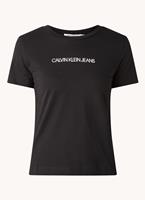 Calvin Klein Jeans Rundhalsshirt »SHRUNKEN INSTITUTIONAL TEE« mit Calvin Klein Jeans Logo-Schriftzug auf der Brust