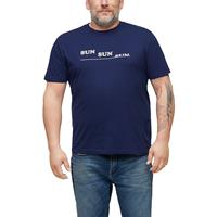 S.Oliver Jerseyshirt mit Schriftprint T-Shirts blau Herren 