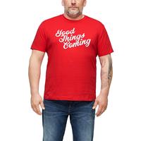 S.Oliver T-Shirt mit Statement-Print T-Shirts rot Herren 