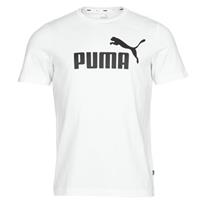 Puma Herren T-Shirt - ESS Logo Tee, Rundhals, Baumwolle, uni, Weiß