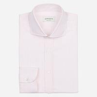 Apposta Hemd  streifen  rosa baumwolle stretch twill, kragenform  niedriger spreizkragen