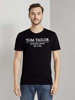 Tom Tailor T-shirt met logo print, Black