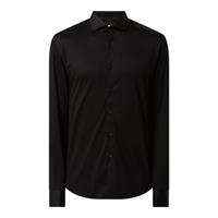 ETERNA LANGARM HEMD MODERN FIT SOFT TAILORING JERSEY SCHWARZ UNIFARBEN