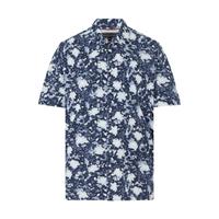 Tommy Hilfiger: Biobaumwoll-Hemd mit floralem Camouflage-Print Blau