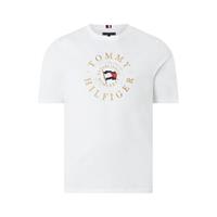 Tommy Hilfiger: T-Shirt mit edler Hilfiger Stickerei Weiß