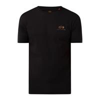 alphaindustries Alpha Industries Männer T-Shirt Basic Small Logo Foil Print in schwarz