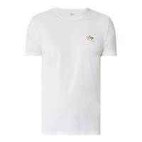 alphaindustries Alpha Industries Männer T-Shirt Basic Small Logo Foil Print in weiß