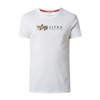 alphaindustries Alpha Industries Männer T-Shirt Label Foil Print in weiß