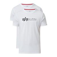 Alpha Industries Shirt met ronde hals Label T 2 Pack (2-delig, Set van 2)