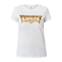 Levis Levi's T-Shirt, Glitzer, Baumwolle, für Damen, weiß/gold