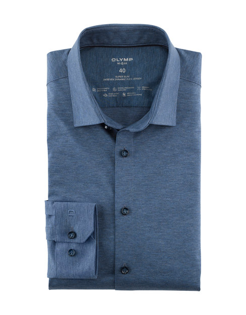 OLYMP No. Six Super slim fit zakelijk overhemd van jersey