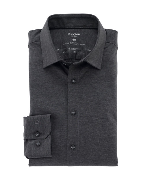 OLYMP No. Six Super slim fit zakelijk overhemd van jersey