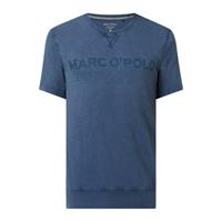 Marc O'Polo T-Shirt, Rundhals, Logoschriftzug, für Herren, jeansblau