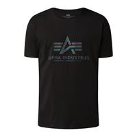alphaindustries Alpha Industries Männer T-Shirt Basic T Rainbow Reflective in schwarz
