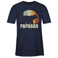SHIRTRACER Vatertagsgeschenk Papa Bär Vintage T-Shirts dunkelblau Herren 