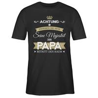 SHIRTRACER Vatertagsgeschenk Seine Majestät der Papa T-Shirts schwarz Herren 