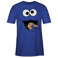 SHIRTRACER Karneval & Fasching Keks-Monster T-Shirts blau Herren 