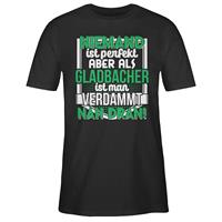 SHIRTRACER Städte Niemand ist perfekt Gladbacher T-Shirts schwarz Herren 