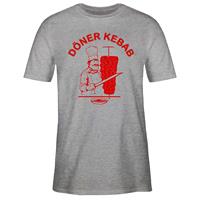 SHIRTRACER Statement Original Döner Kebab Logo T-Shirts grau Herren 