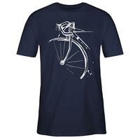SHIRTRACER Radsport Fahrrad vintage effekt T-Shirts dunkelblau Herren 