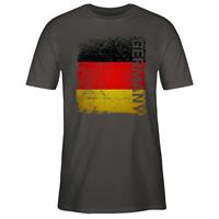 SHIRTRACER Fußball-Europameisterschaft 2021 Germany Vintage Flagge T-Shirts dunkelgrau Herren 