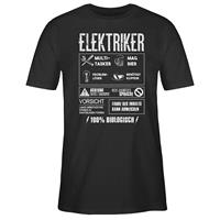 SHIRTRACER Handwerk Elektriker T-Shirts schwarz Herren 