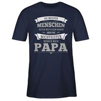 SHIRTRACER Vatertagsgeschenk Die Wichtigsten nennen mich Papa grau T-Shirts dunkelblau Herren 