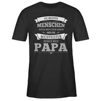 SHIRTRACER Vatertagsgeschenk Die Wichtigsten nennen mich Papa grau T-Shirts schwarz Herren 