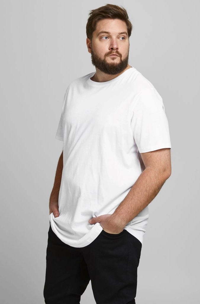 Jack & Jones Plus PLUS SIZE T-shirt van biologisch katoen, model 'Noa'