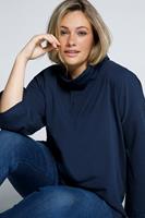 Ulla Popken Poloshirt »Shirt Zipfelsaum Rundhals Langarm Biobaumwolle«