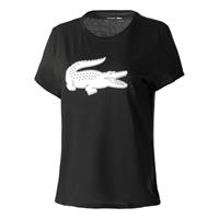 Lacoste Herren  Sport Krokodil-T-Shirt aus atmungsaktivem Jersey mit 3D Print - Schwarz / Weiß 