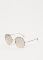 Chloé CHLOE CH0041S | Damen-Sonnenbrille | Pilot | Fassung: Kunststoff Goldfarben | Glasfarbe: Grün