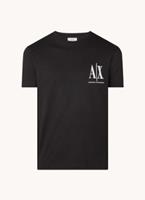 Armani Exchange Icon Logo T-shirt Voor Heren, Zwart