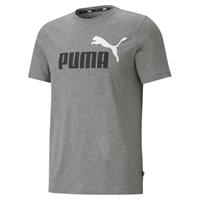 Puma T-Shirt, Rundhalsausschnitt, Baumwolle, Logo, für Herren, Grau