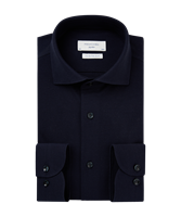 Profuomo heren navy piqué knitted overhemd Sky Blue