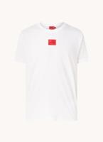 Hugo Herren T-Shirt - Diragolino212 Rundhals, Logo,1/2-Arm, Baumwolle, Weiß