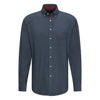 Fynch-Hatton Overhemd buttondown print blauw