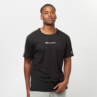 Champion Männer T-Shirt Logo Tape in schwarz