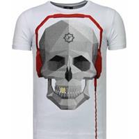 Local Fanatic T-shirt Korte Mouw  Skull Bring The Beat Rhinestone