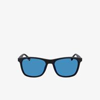 Lacoste L.12.12 Sonnenbrille mit eckigem Kunststoffrahmen - BLACK / BLUE / BLACK 