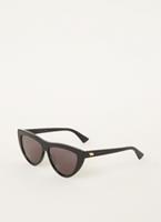 BOTTEGA VENETA BV1018S | Damen-Sonnenbrille | Butterfly | Fassung: Kunststoff Schwarz | Glasfarbe: Grau